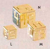 brass doubling cube in 3 sizes